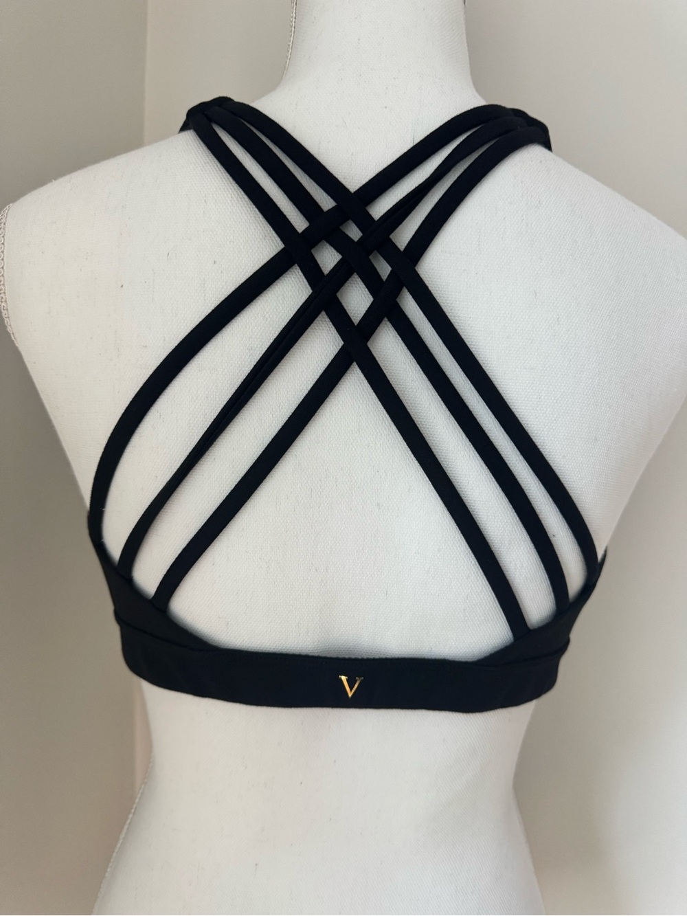 Victoria’s Secret Black Strappy Sports Bra Size Large - Picture 3 of 4